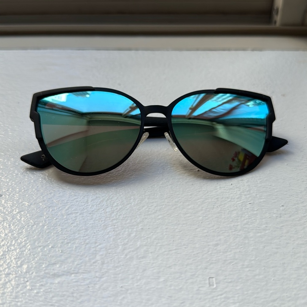 QUAY Mirrored Blue Sunglasses